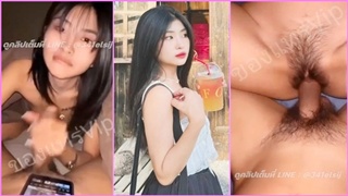 สาววัยใสน่ารัก อมควยดุ้นใหญ่ให้แฟน ก่อนจะเอาควยยัดหีกระแทกเองเลย